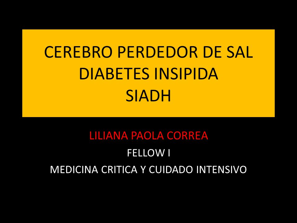 diabetes insípida siadh pérdida de sal cerebral icd-9